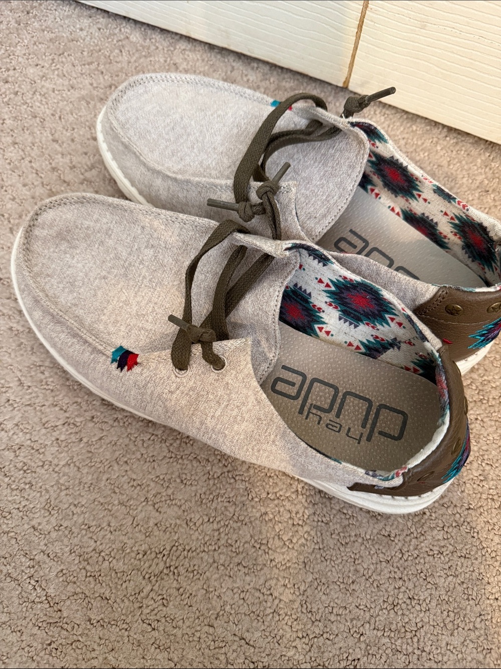 Women’s Hey Dude Casual Slip-On Shoes with Southwestern Embroidery - Picture 3 of 5
